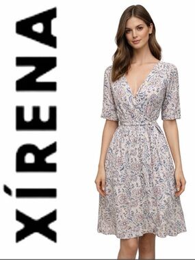 Xirena Nissa belted modiac print mini dress